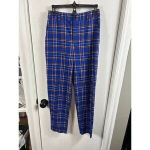 Forever 21 blue/red plaid soft flat front pants.  Size small
